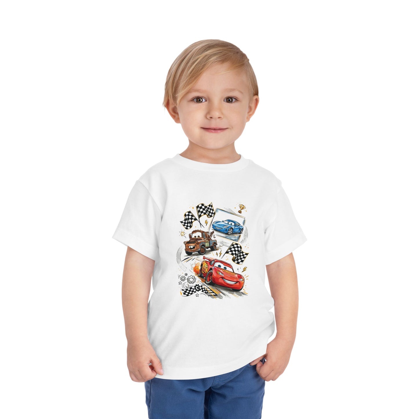 Toddler Tee — Lightning McQueen & Friends Racing Cars Graphic