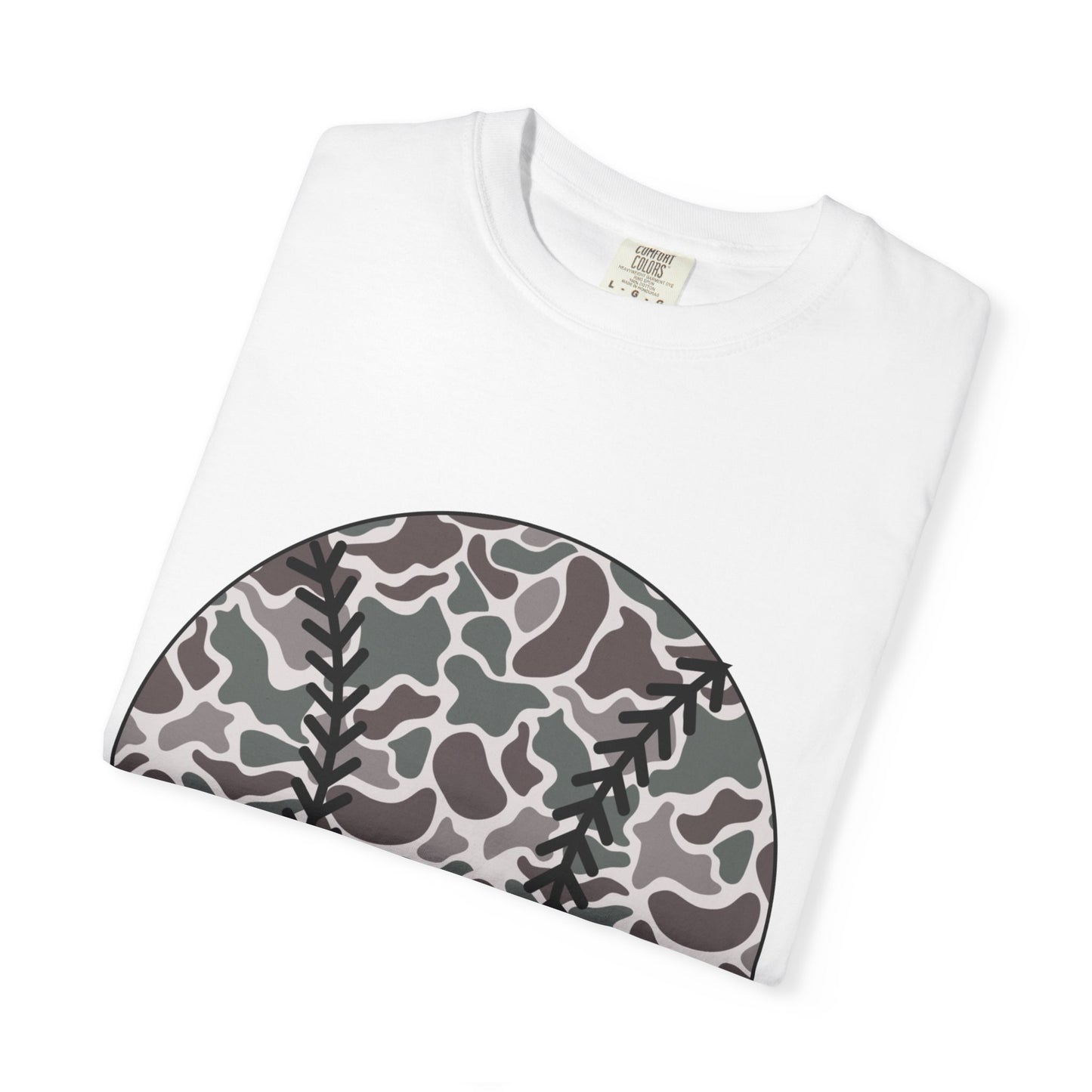 Baseball Camo Tee — Circle Camouflage Baseball Graphic T-Shirt