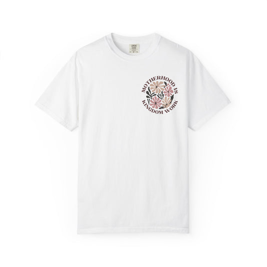 Motherhood Is Kingdom Work Floral T-Shirt