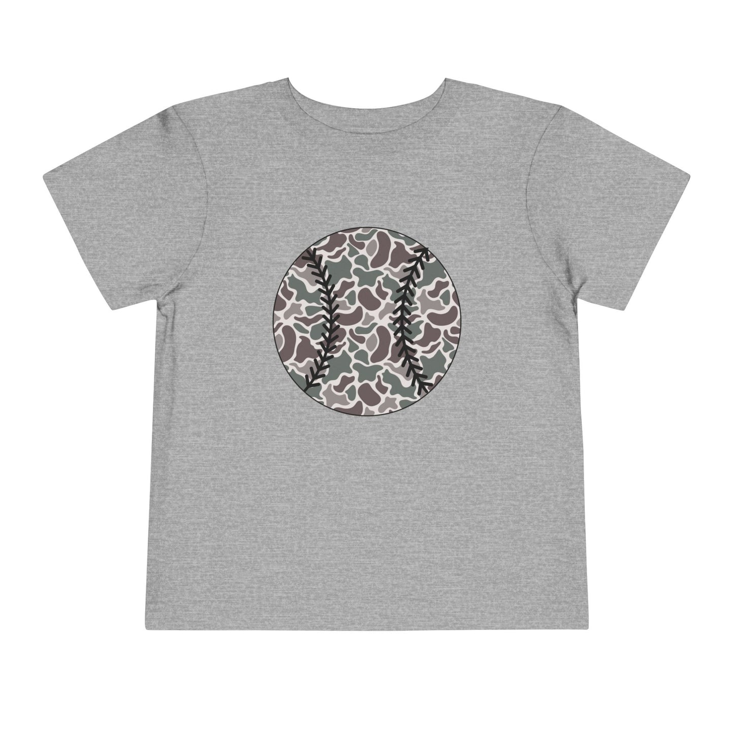 Toddler Tee — Camo Baseball Circle Graphic