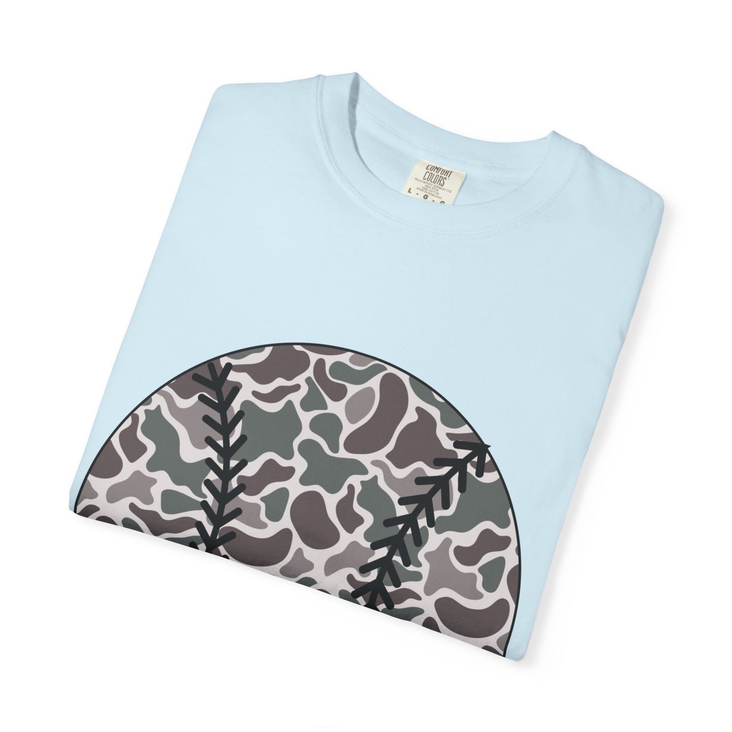 Baseball Camo Tee — Circle Camouflage Baseball Graphic T-Shirt
