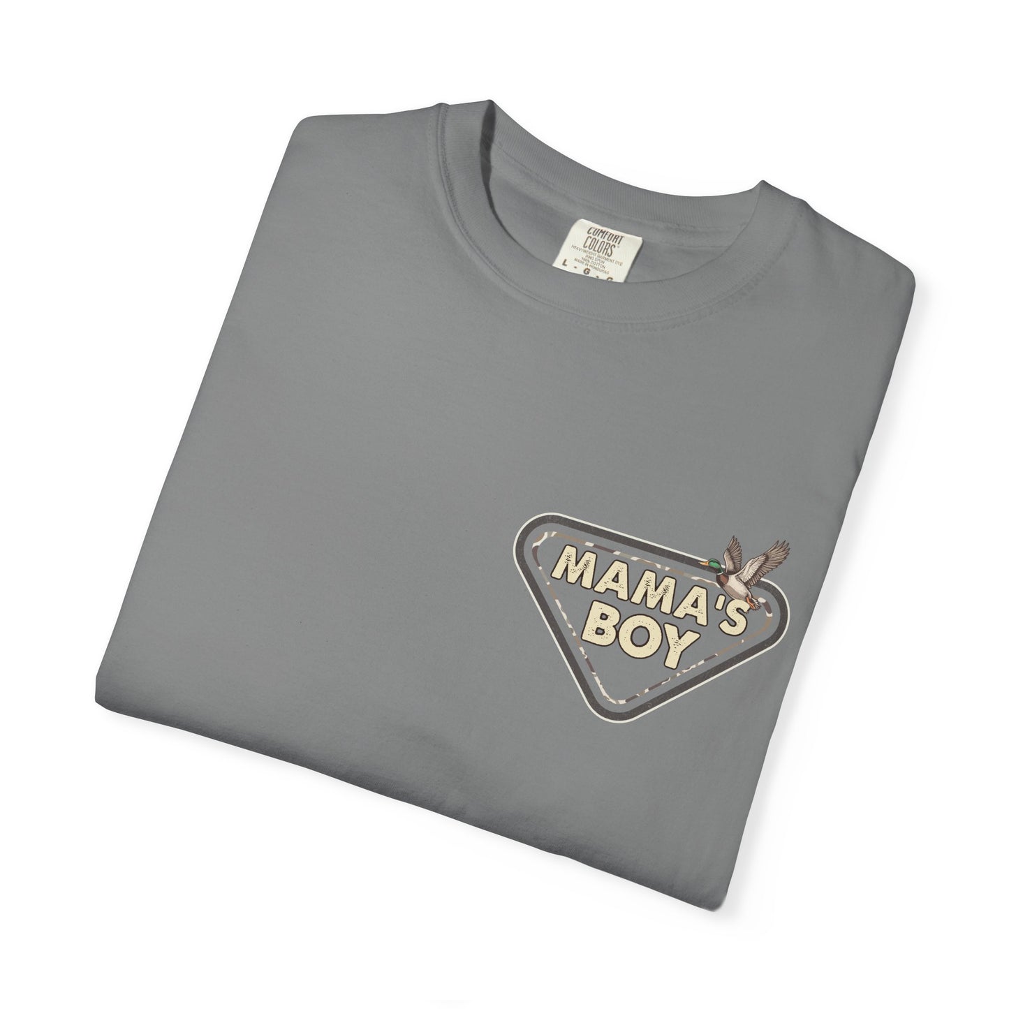 Mama's Boy Graphic T-Shirt — Vintage Duck Camo Chest & Back Tee