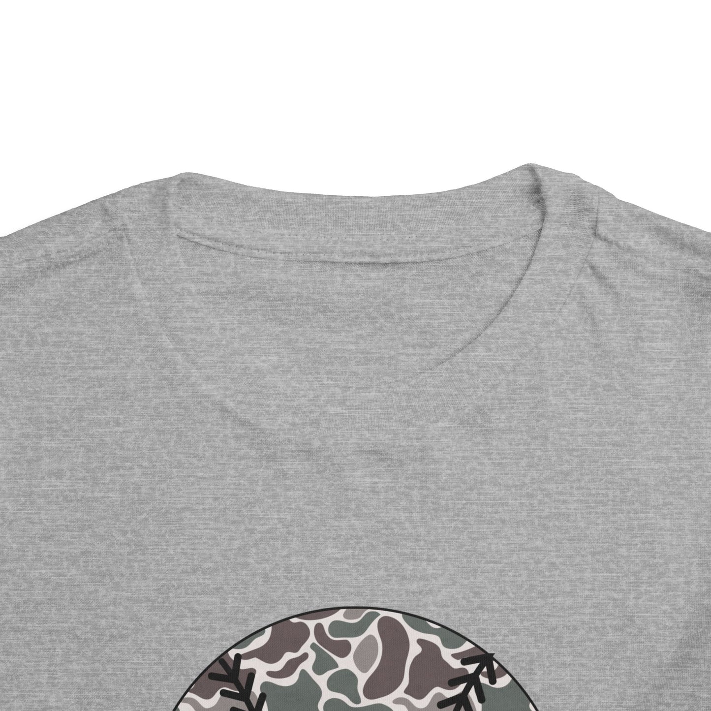 Toddler Tee — Camo Baseball Circle Graphic