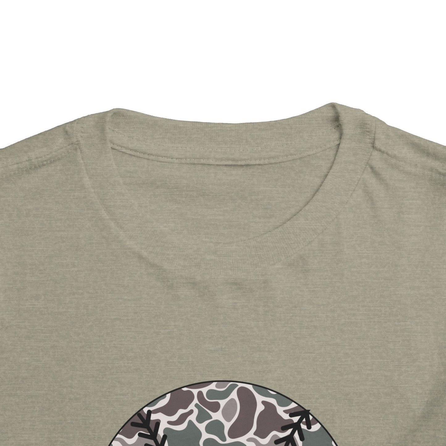 Toddler Tee — Camo Baseball Circle Graphic