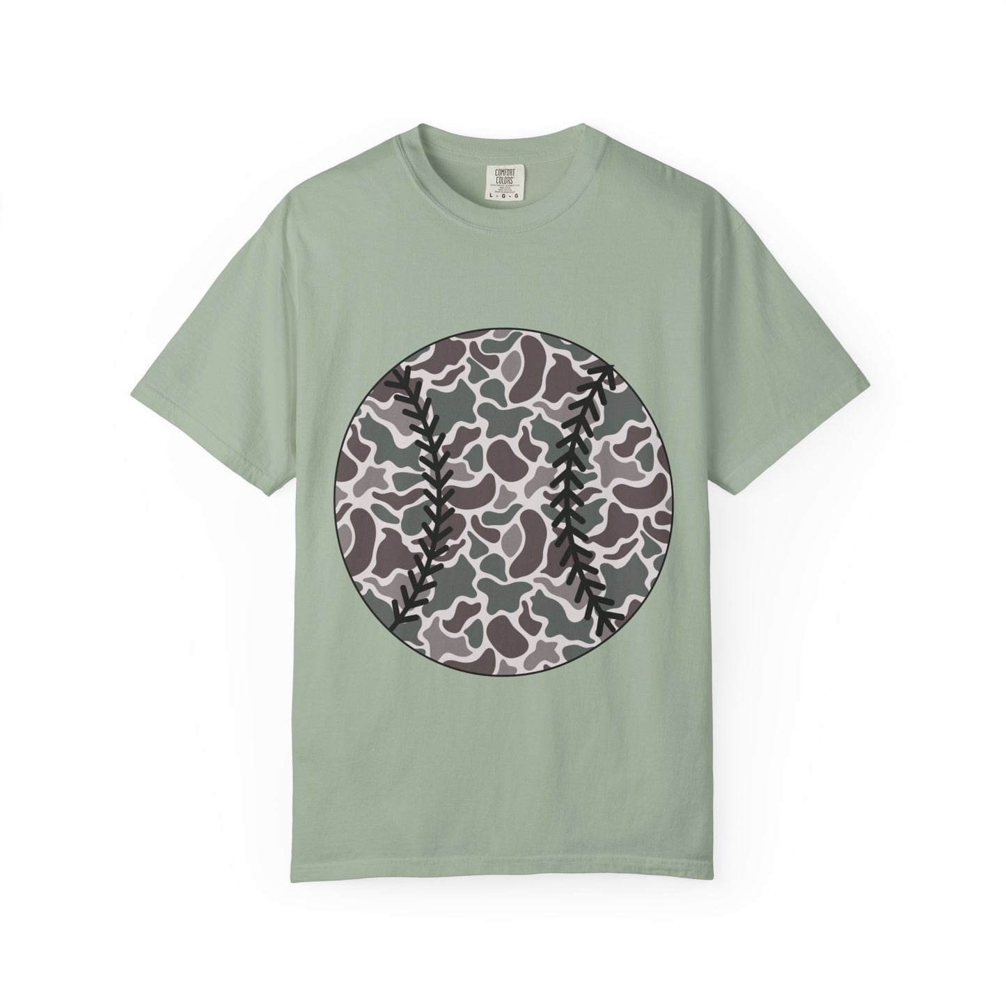 Baseball Camo Tee — Circle Camouflage Baseball Graphic T-Shirt