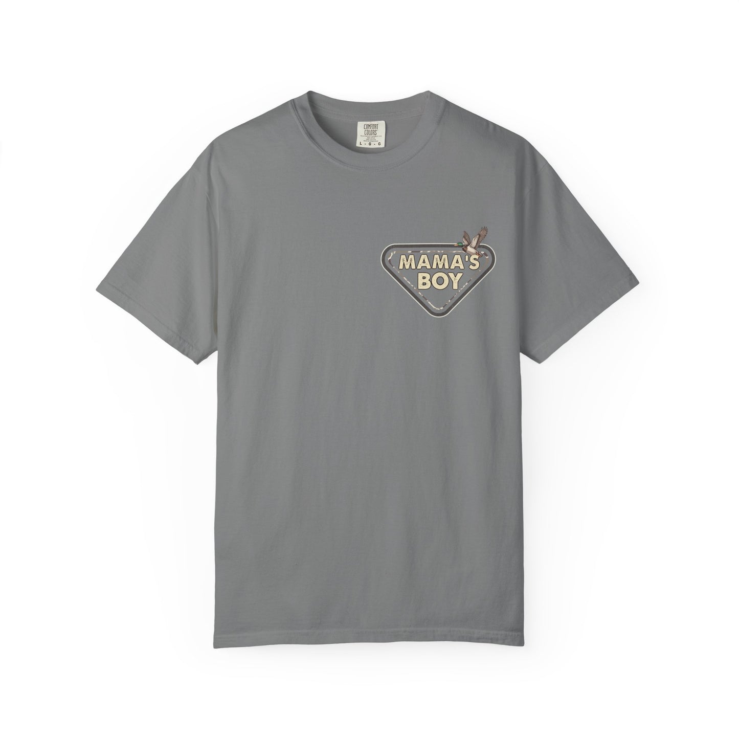 Mama's Boy Graphic T-Shirt — Vintage Duck Camo Chest & Back Tee