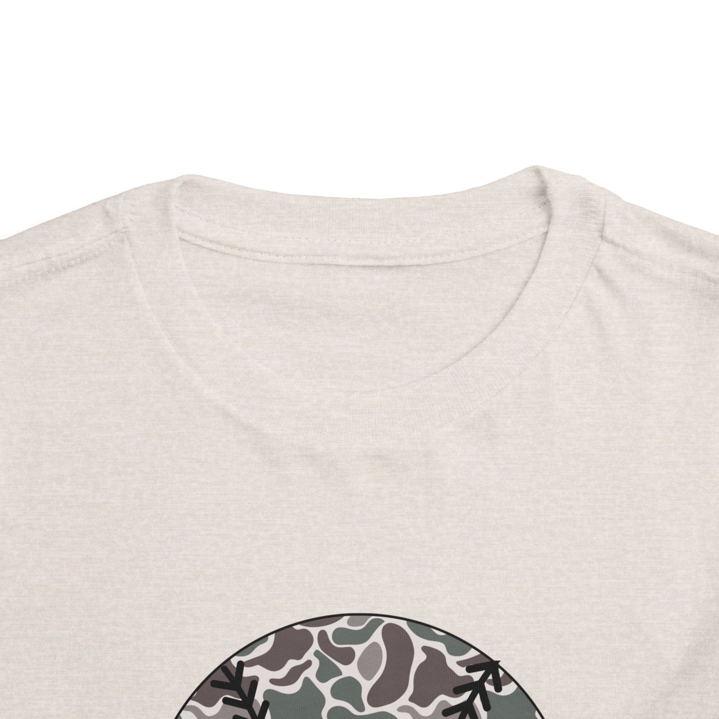 Toddler Tee — Camo Baseball Circle Graphic