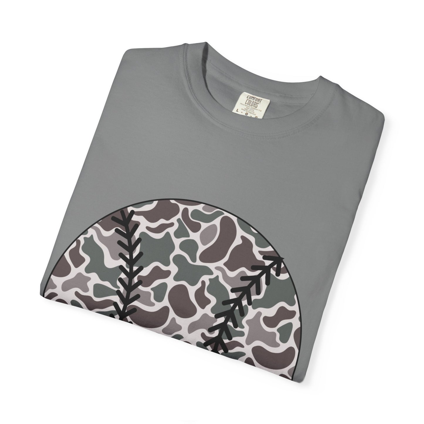 Baseball Camo Tee — Circle Camouflage Baseball Graphic T-Shirt