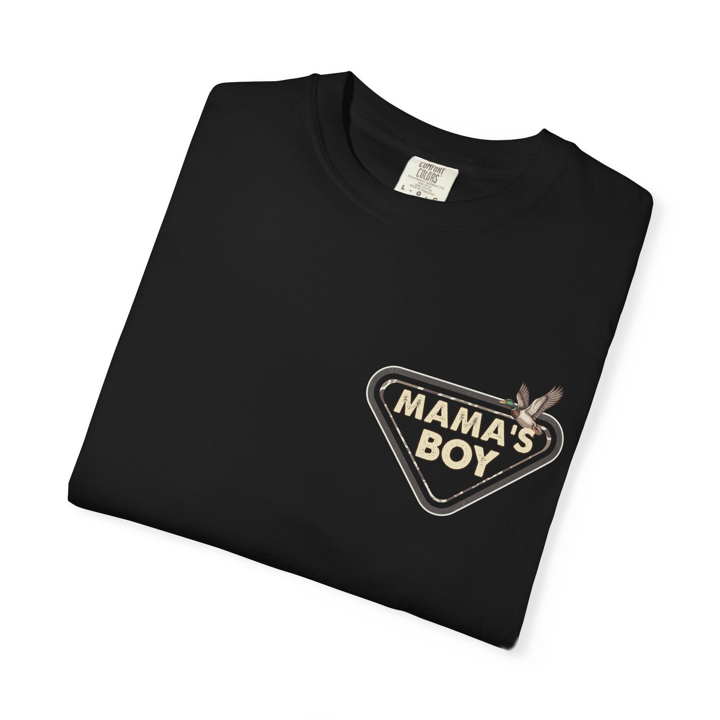 Mama's Boy Graphic T-Shirt — Vintage Duck Camo Chest & Back Tee