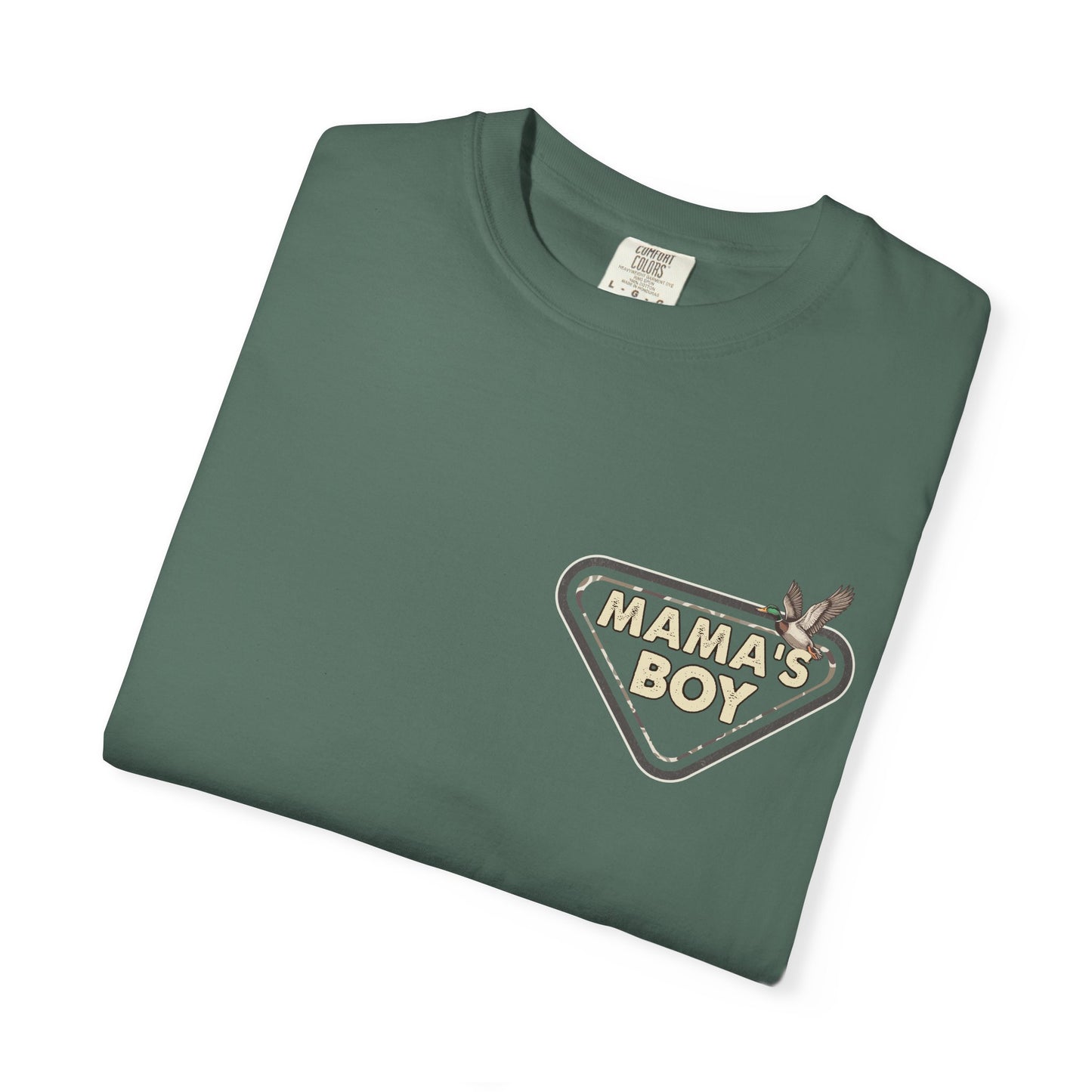 Mama's Boy Graphic T-Shirt — Vintage Duck Camo Chest & Back Tee