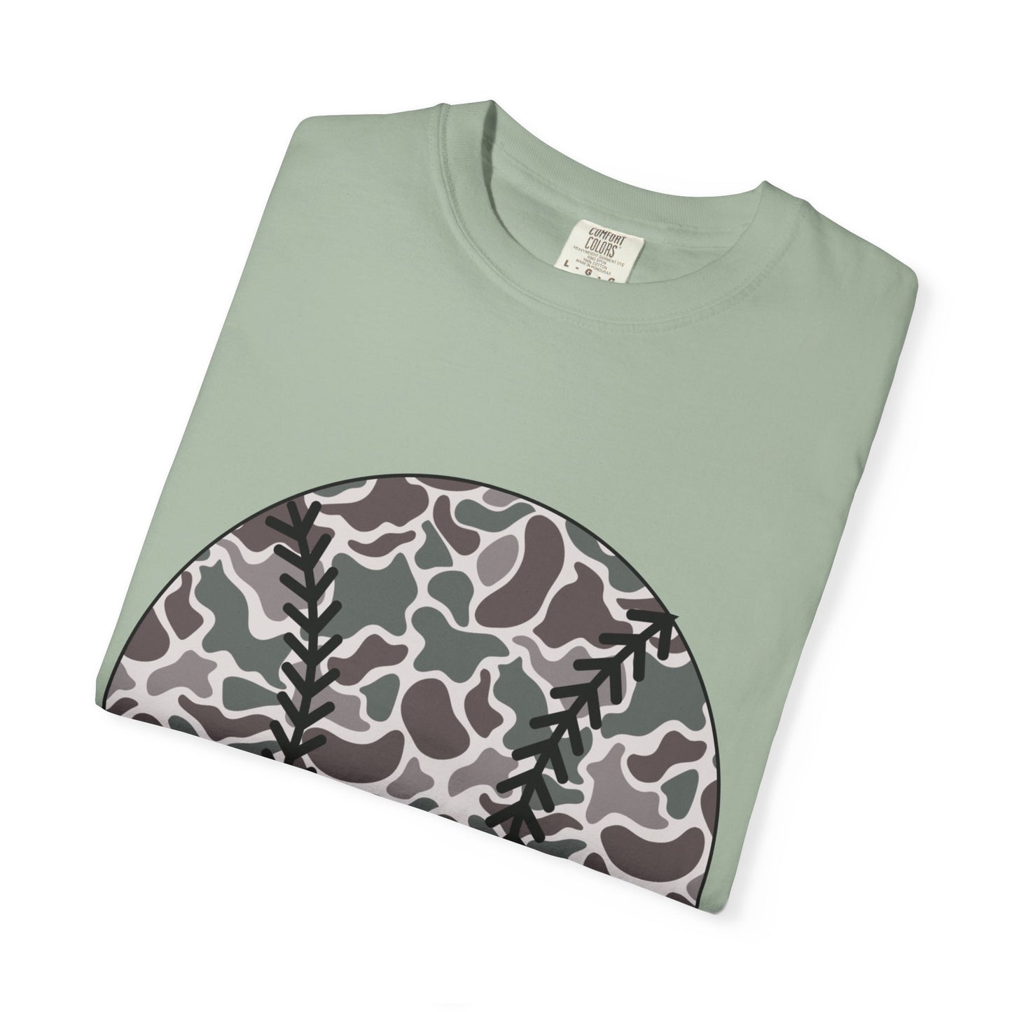 Baseball Camo Tee — Circle Camouflage Baseball Graphic T-Shirt