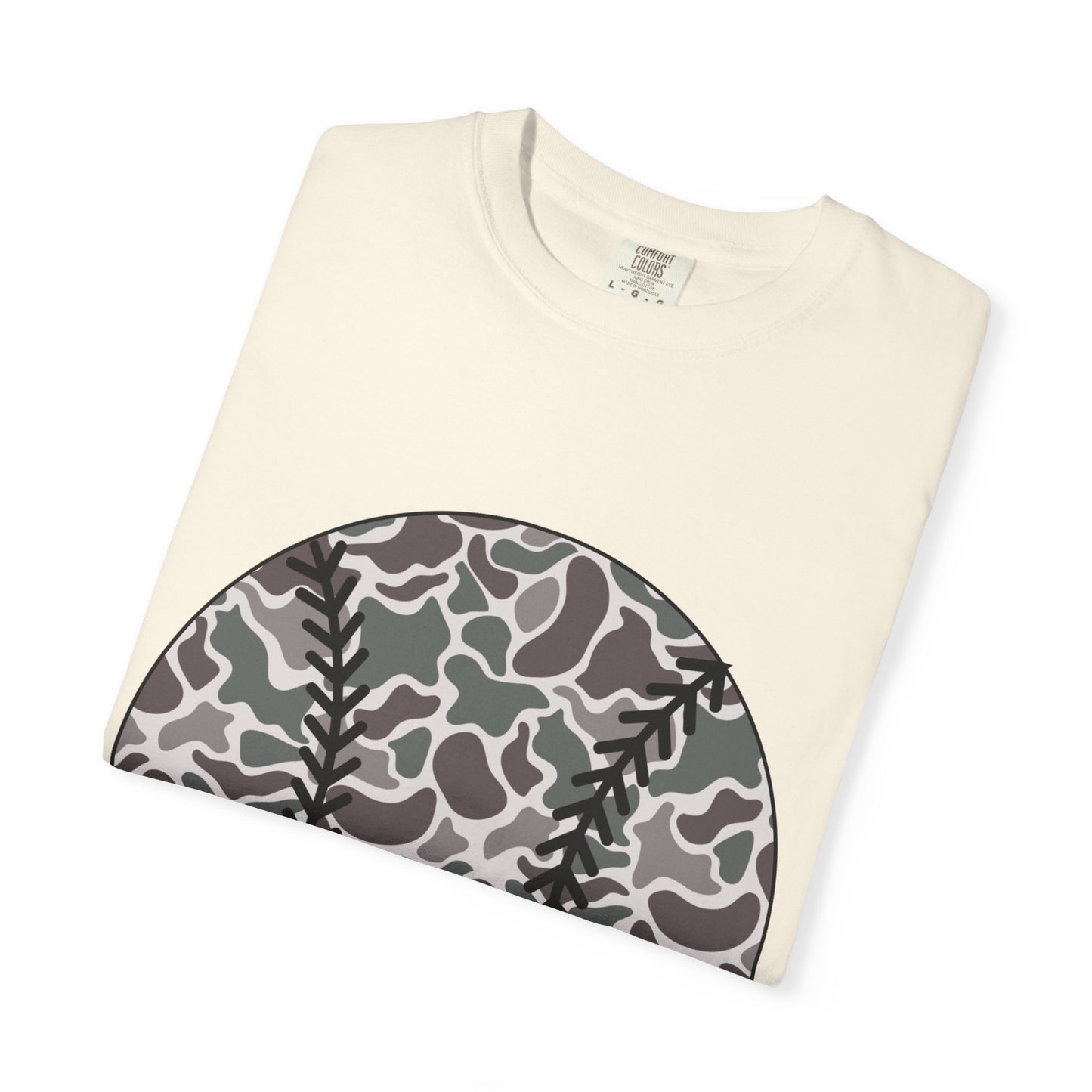 Baseball Camo Tee — Circle Camouflage Baseball Graphic T-Shirt