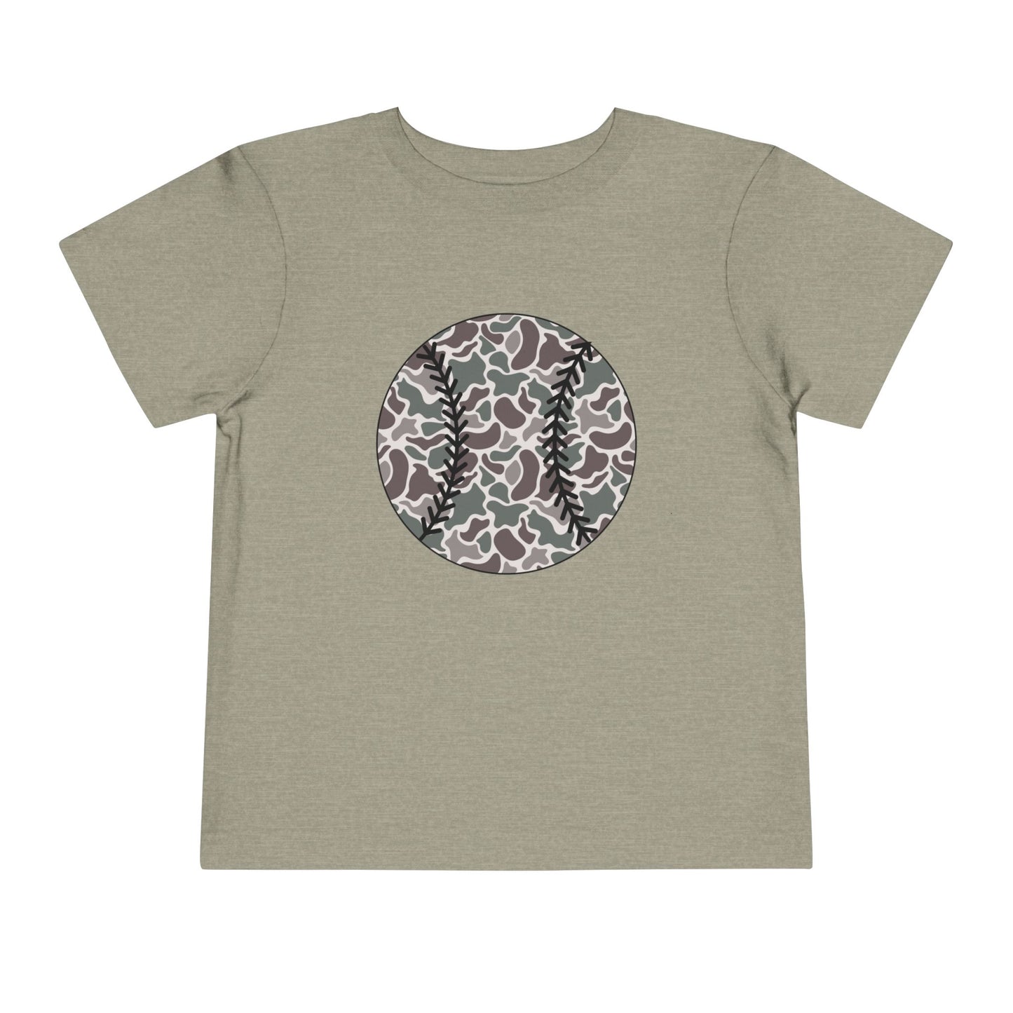 Toddler Tee — Camo Baseball Circle Graphic