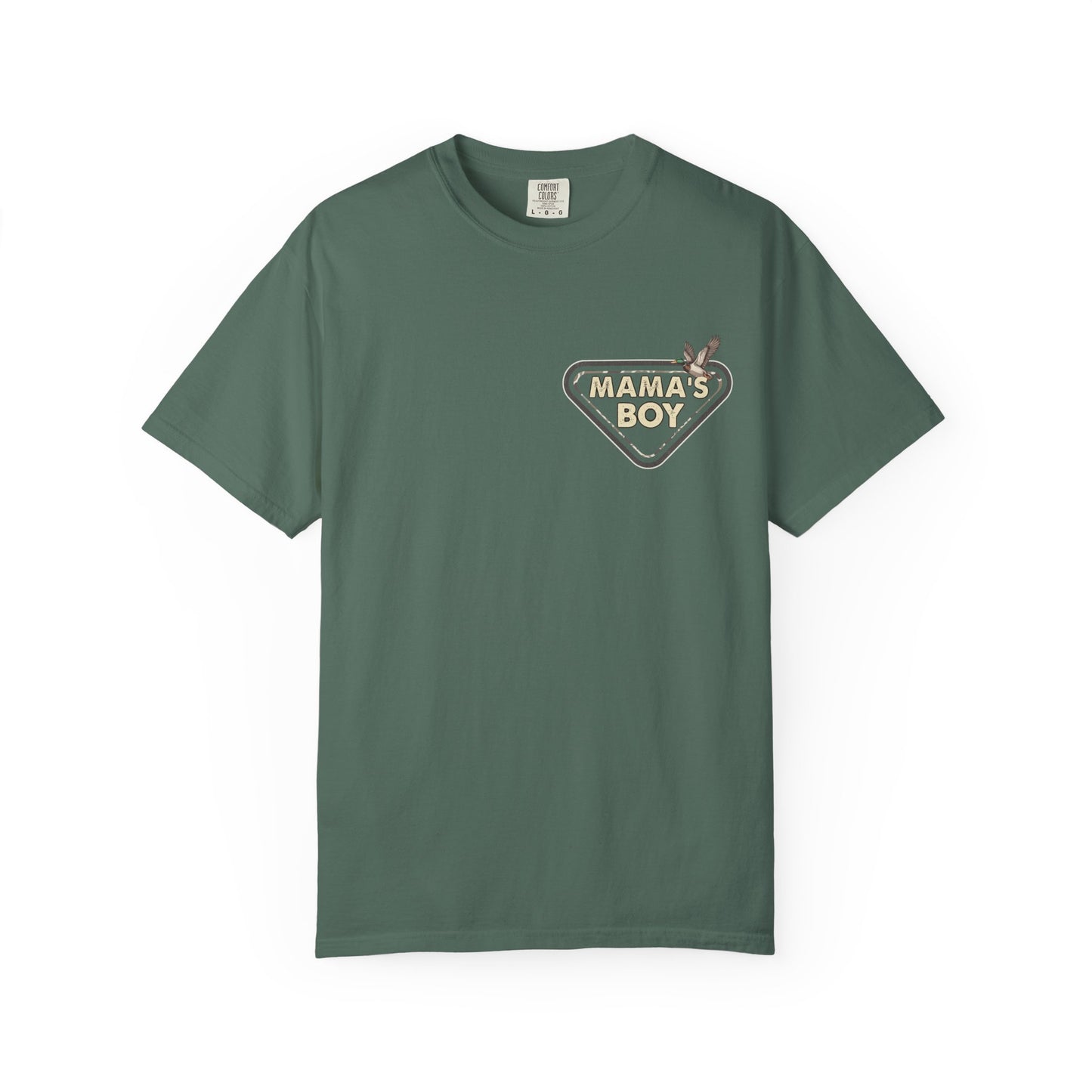 Mama's Boy Graphic T-Shirt — Vintage Duck Camo Chest & Back Tee