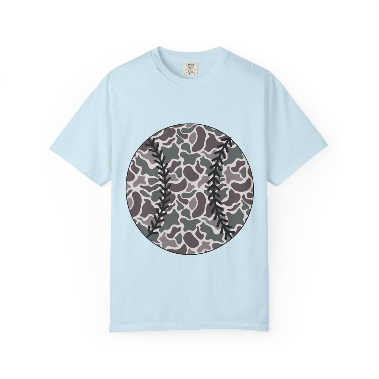 Baseball Camo Tee — Circle Camouflage Baseball Graphic T-Shirt