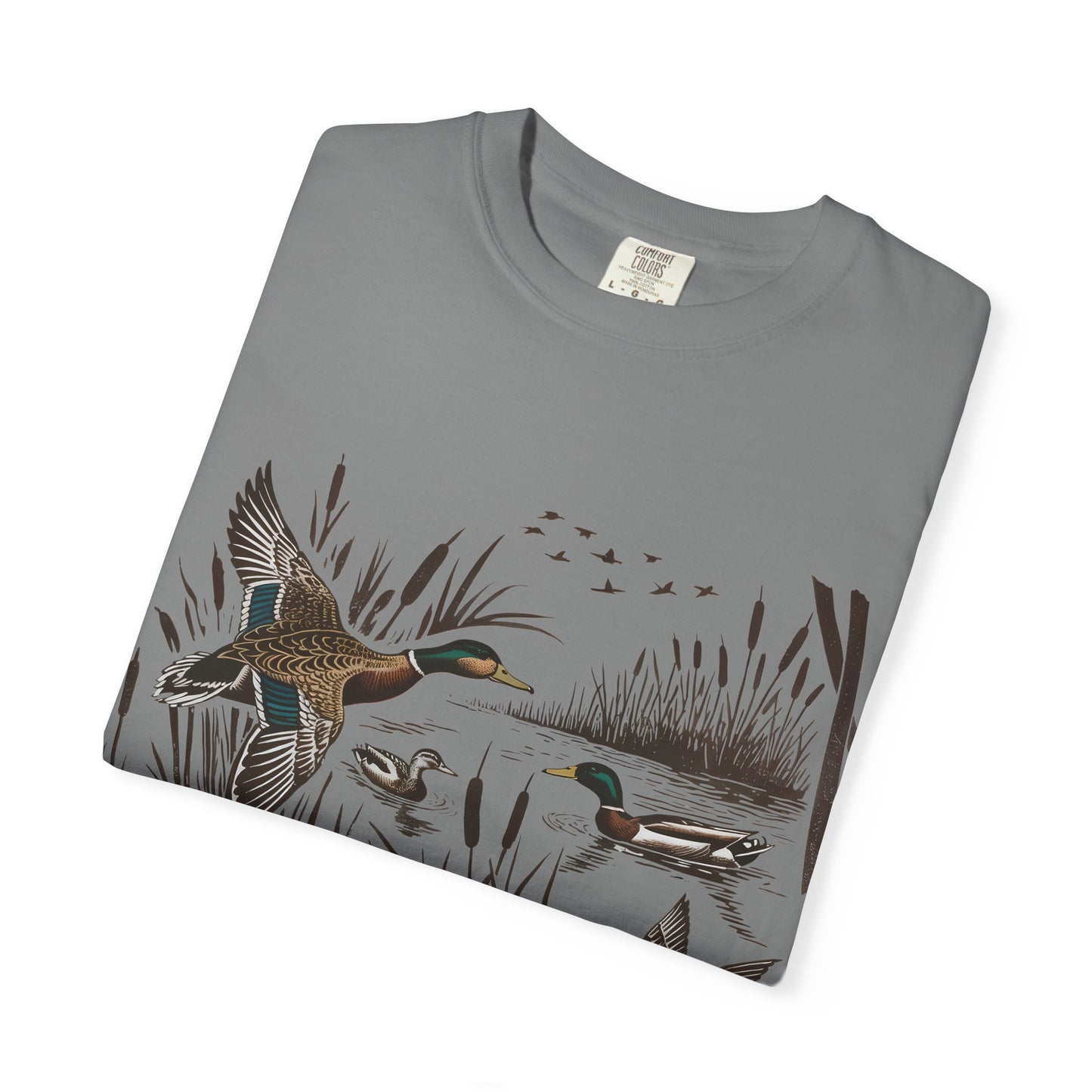 Duck Marsh T-Shirt — Flying Mallards Nature Graphic Tee