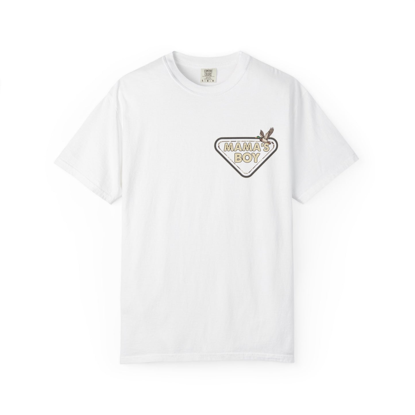 Mama's Boy Graphic T-Shirt — Vintage Duck Camo Chest & Back Tee