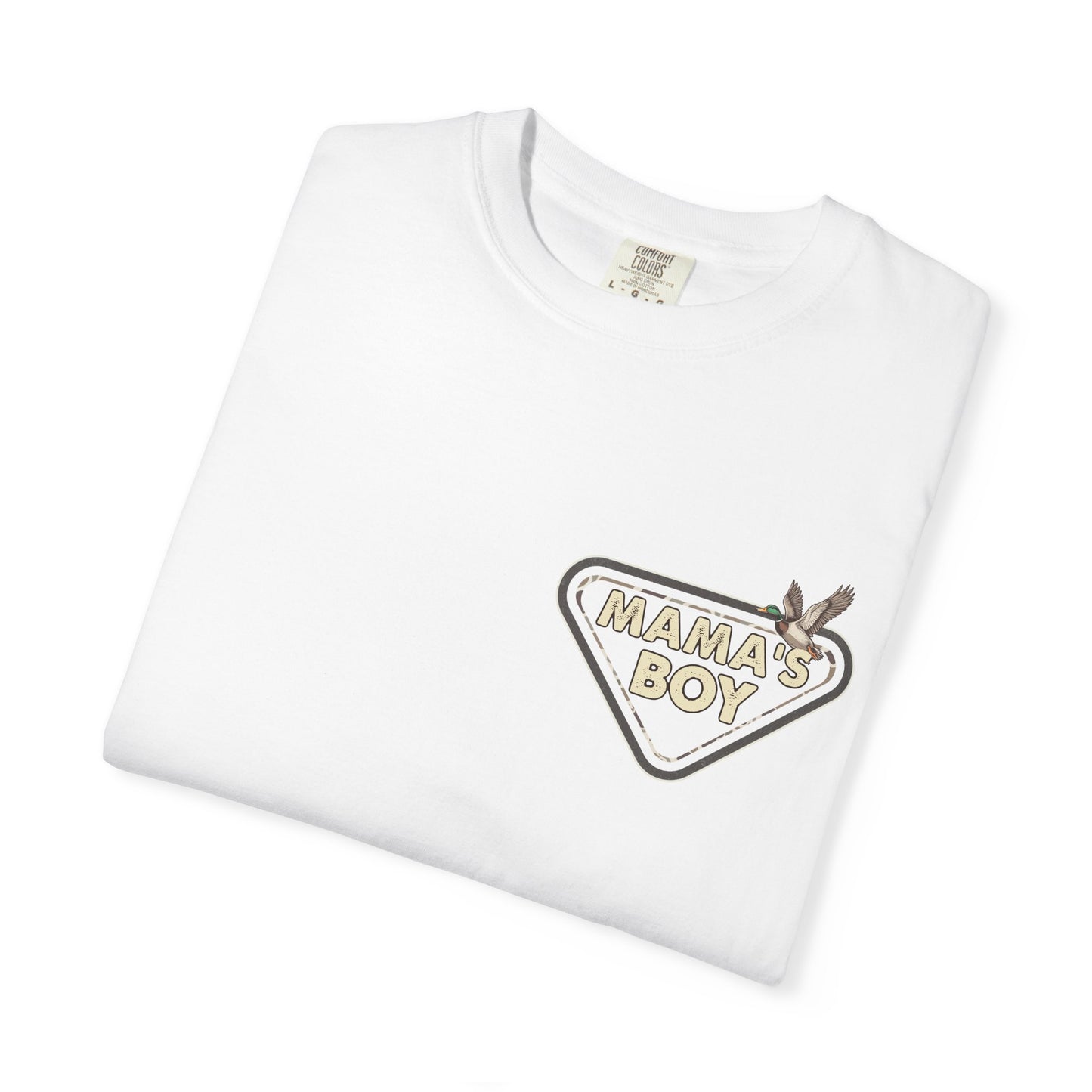 Mama's Boy Graphic T-Shirt — Vintage Duck Camo Chest & Back Tee