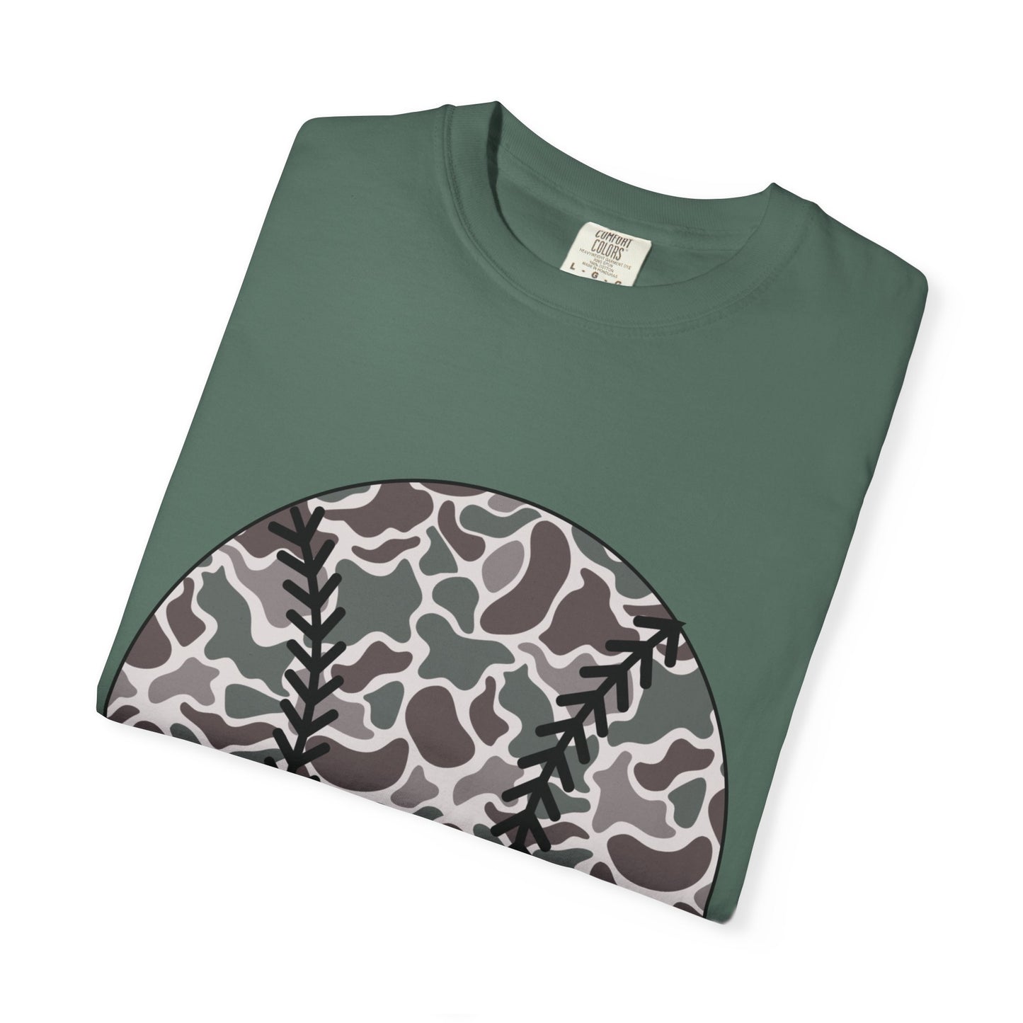 Baseball Camo Tee — Circle Camouflage Baseball Graphic T-Shirt